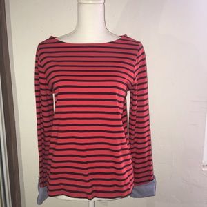 Stripped orange top✨